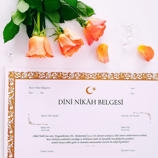 Dini Nikah Belgesi, Islamisches Ehe Zertifikat auf Trkisch