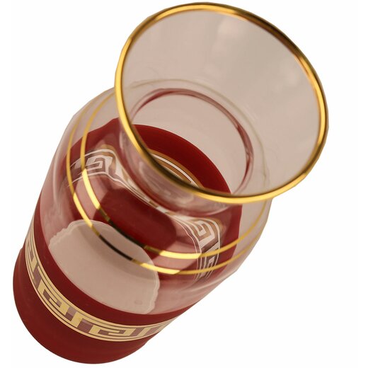 Zamzam Set aus Glas mit edlem Design Bordeauxrot
