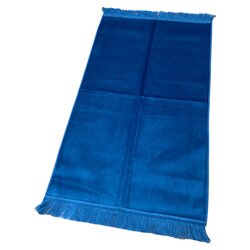 Blanker Gebetsteppich ohne Ornamente, 70 x 110 cm Blau