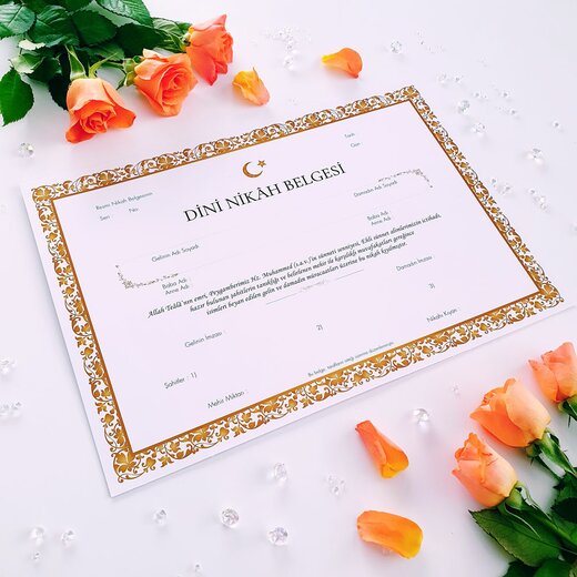 Dini Nikah Belgesi, Islamisches Ehe Zertifikat auf Türkisch