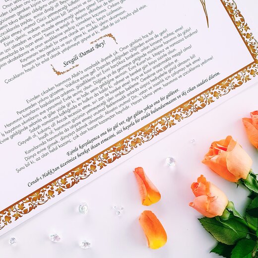 Dini Nikah Belgesi, Islamisches Ehe Zertifikat auf Türkisch